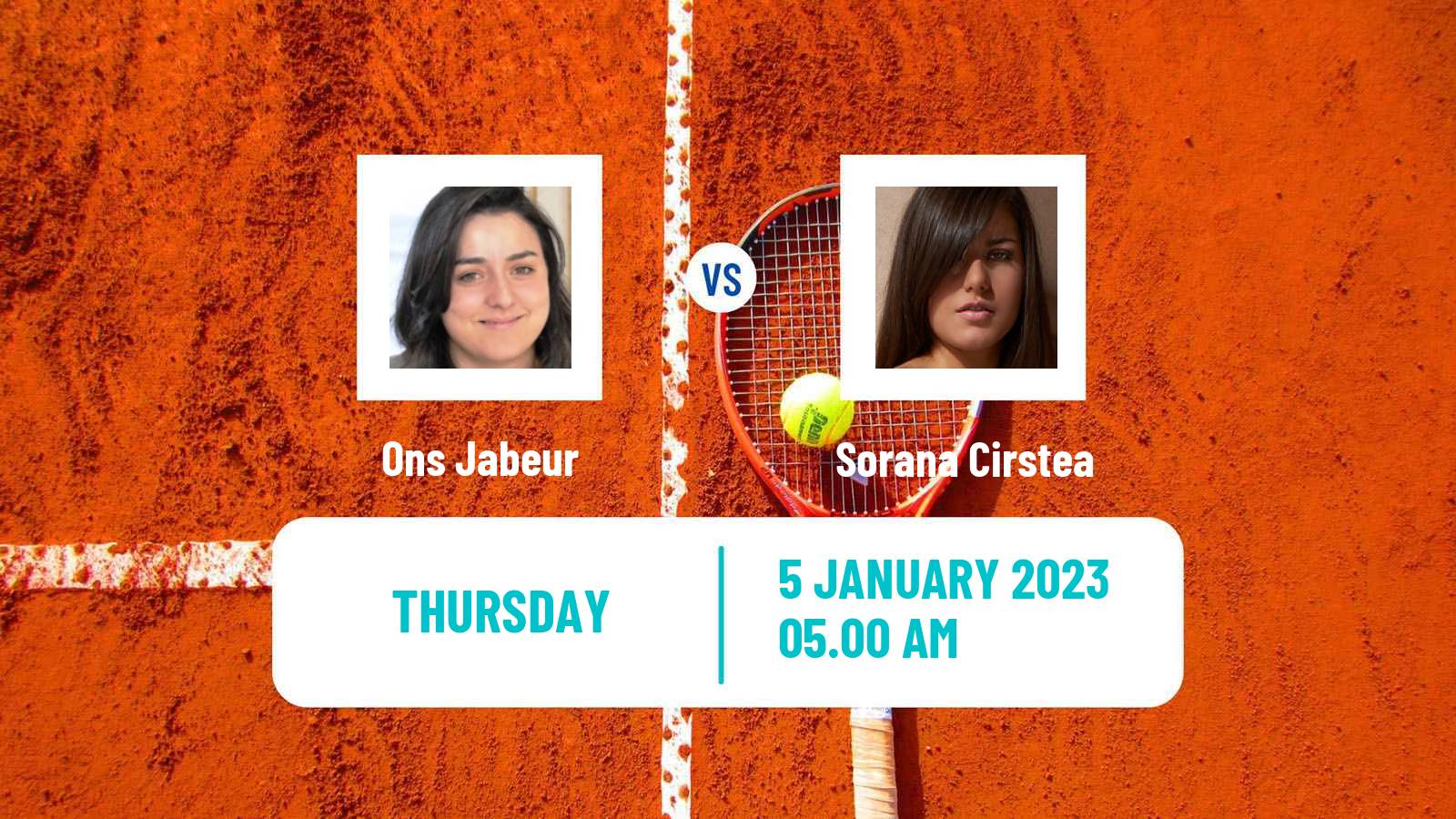 Tennis WTA Adelaide Ons Jabeur - Sorana Cirstea