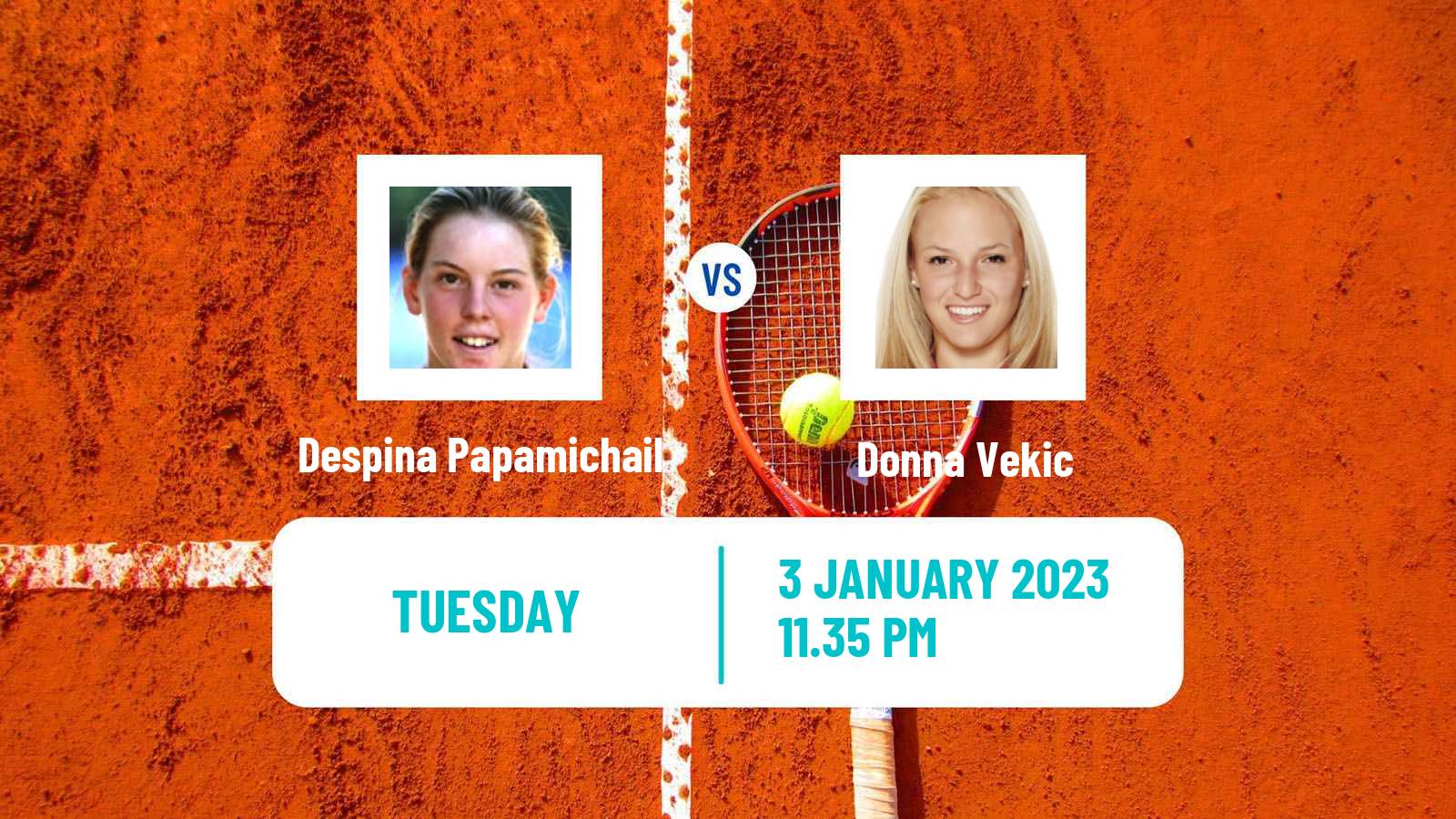 Tennis WTA United Cup Despina Papamichail - Donna Vekic