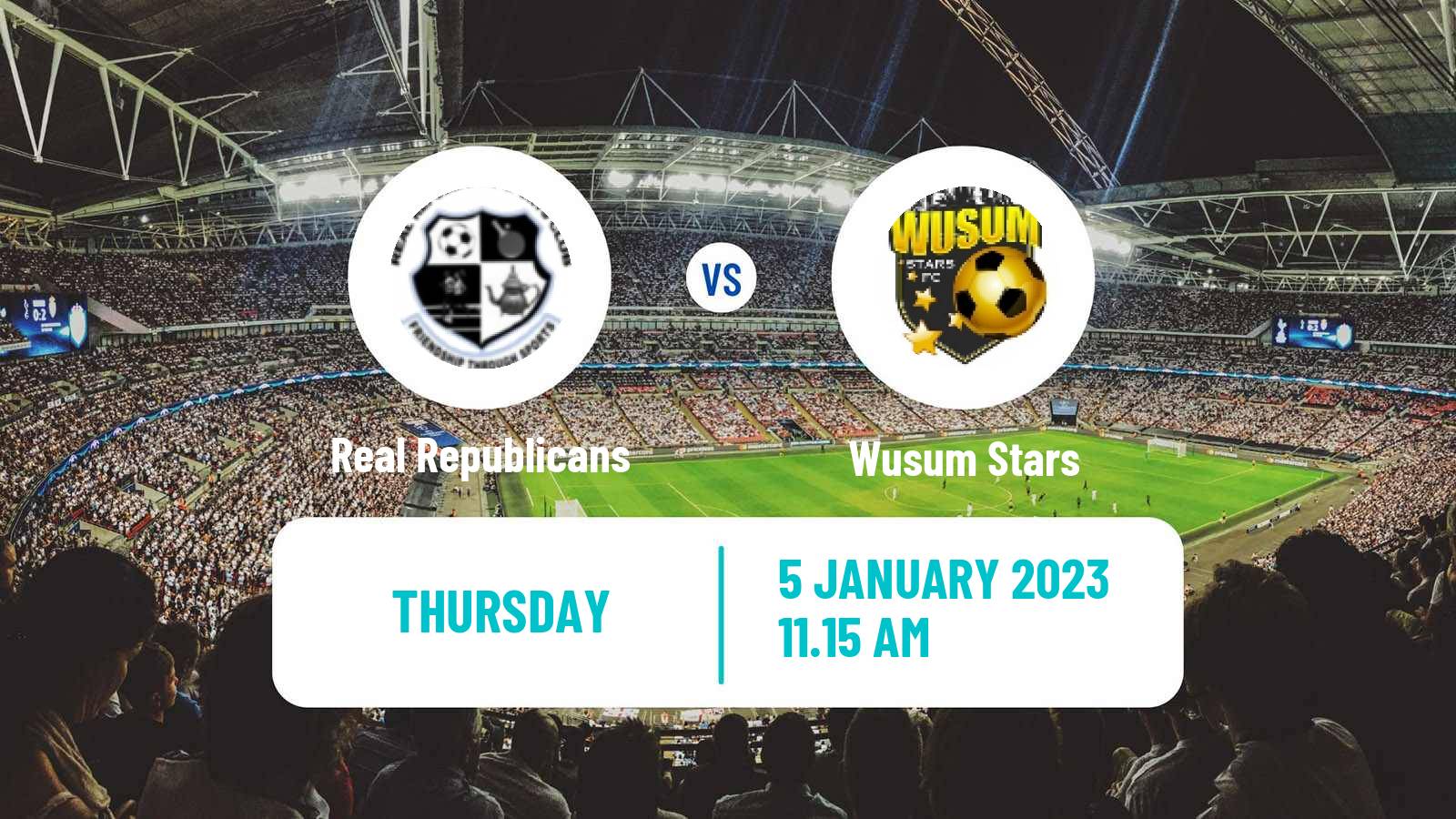 Soccer Sierra Leone Premier League Real Republicans - Wusum Stars