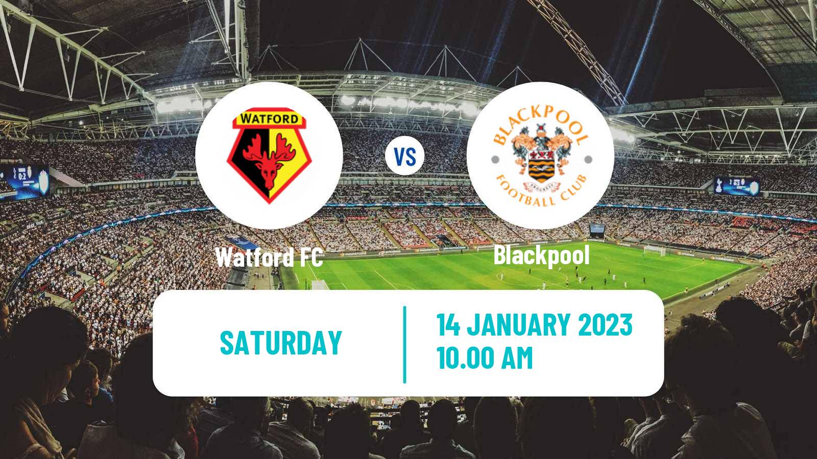 Soccer English League Championship Watford - Blackpool