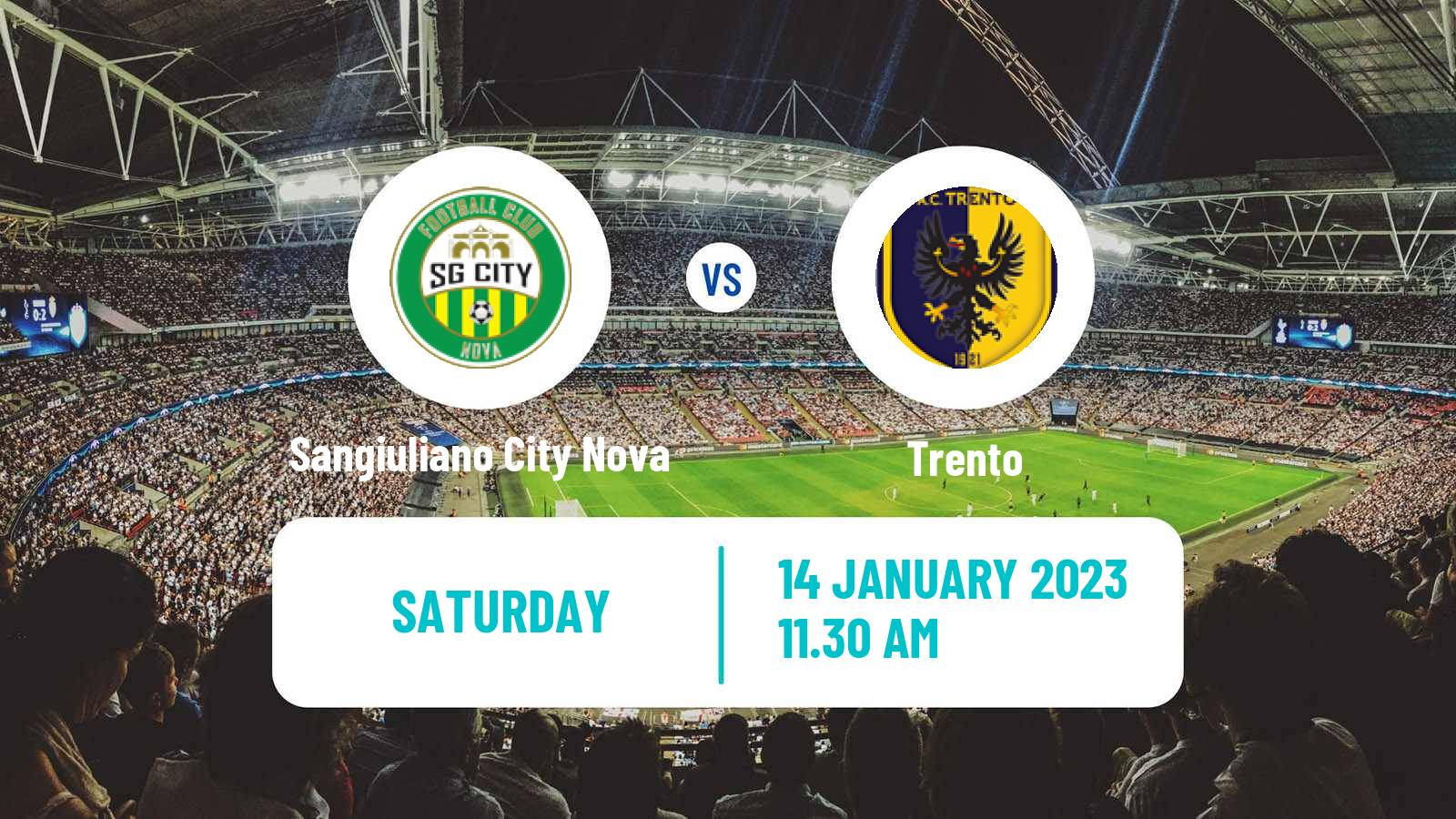 Soccer Italian Serie C Group A Sangiuliano City Nova - Trento