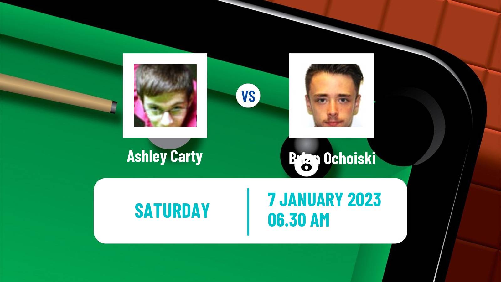 Snooker Snooker Ashley Carty - Brian Ochoiski