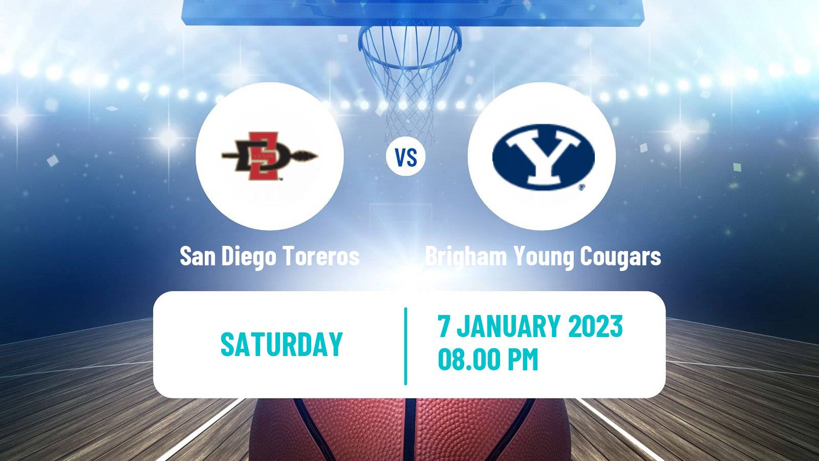 Basketball NCAA College Basketball San Diego Toreros - Brigham Young Cougars