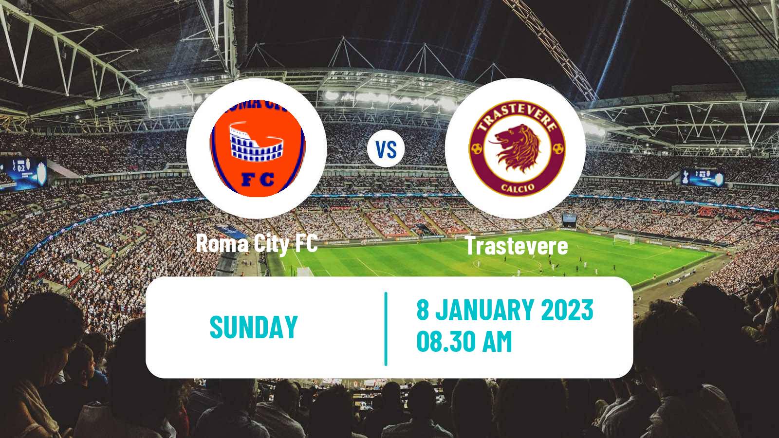 Soccer Italian Serie D - Group F Roma City - Trastevere