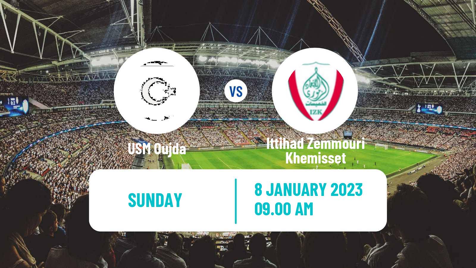 Soccer Moroccan Botola 2 USM Oujda - Ittihad Zemmouri Khemisset