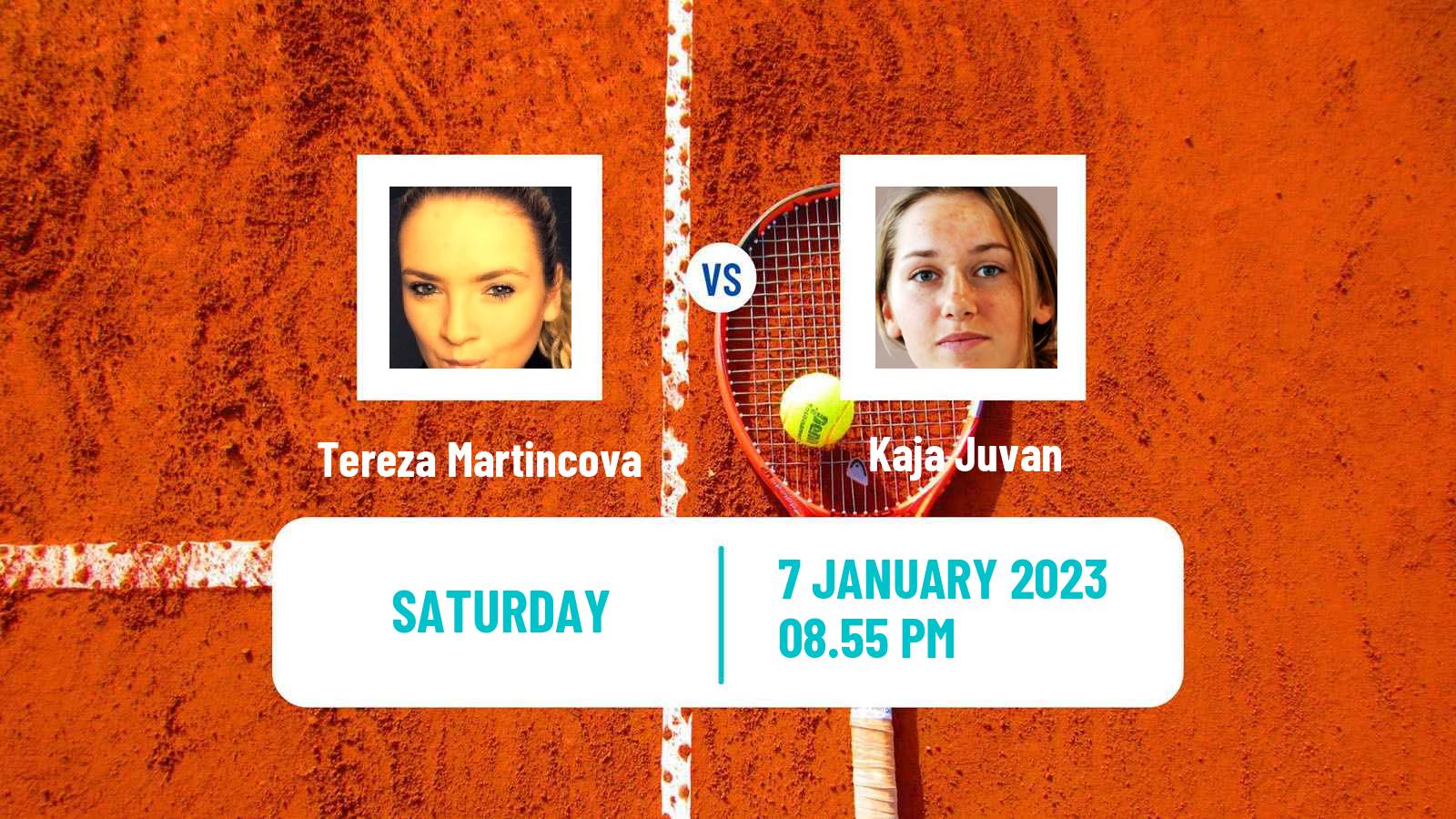 Tennis WTA Hobart Tereza Martincova - Kaja Juvan