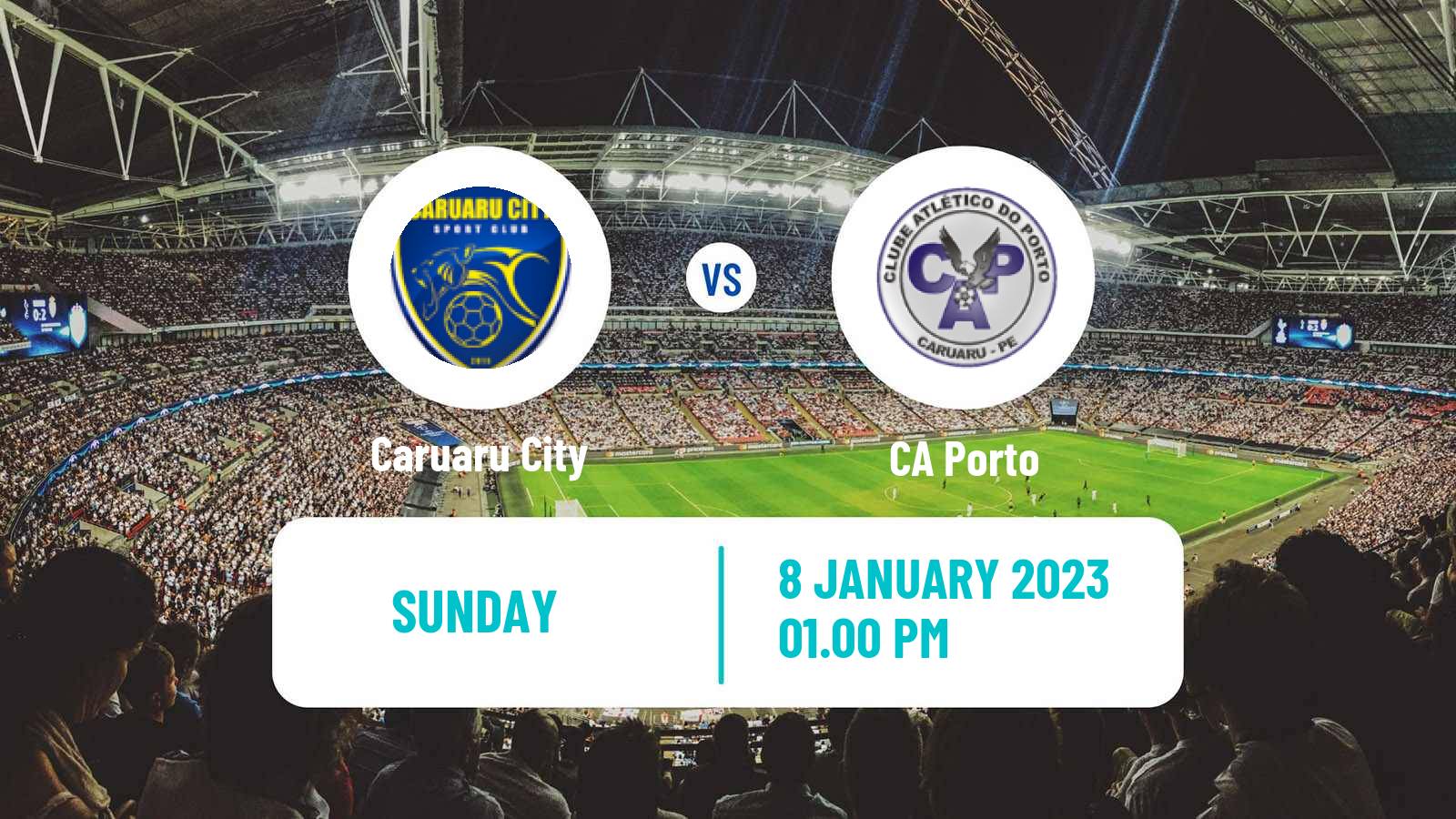 Soccer Brazilian Campeonato Pernambucano Caruaru City - CA Porto