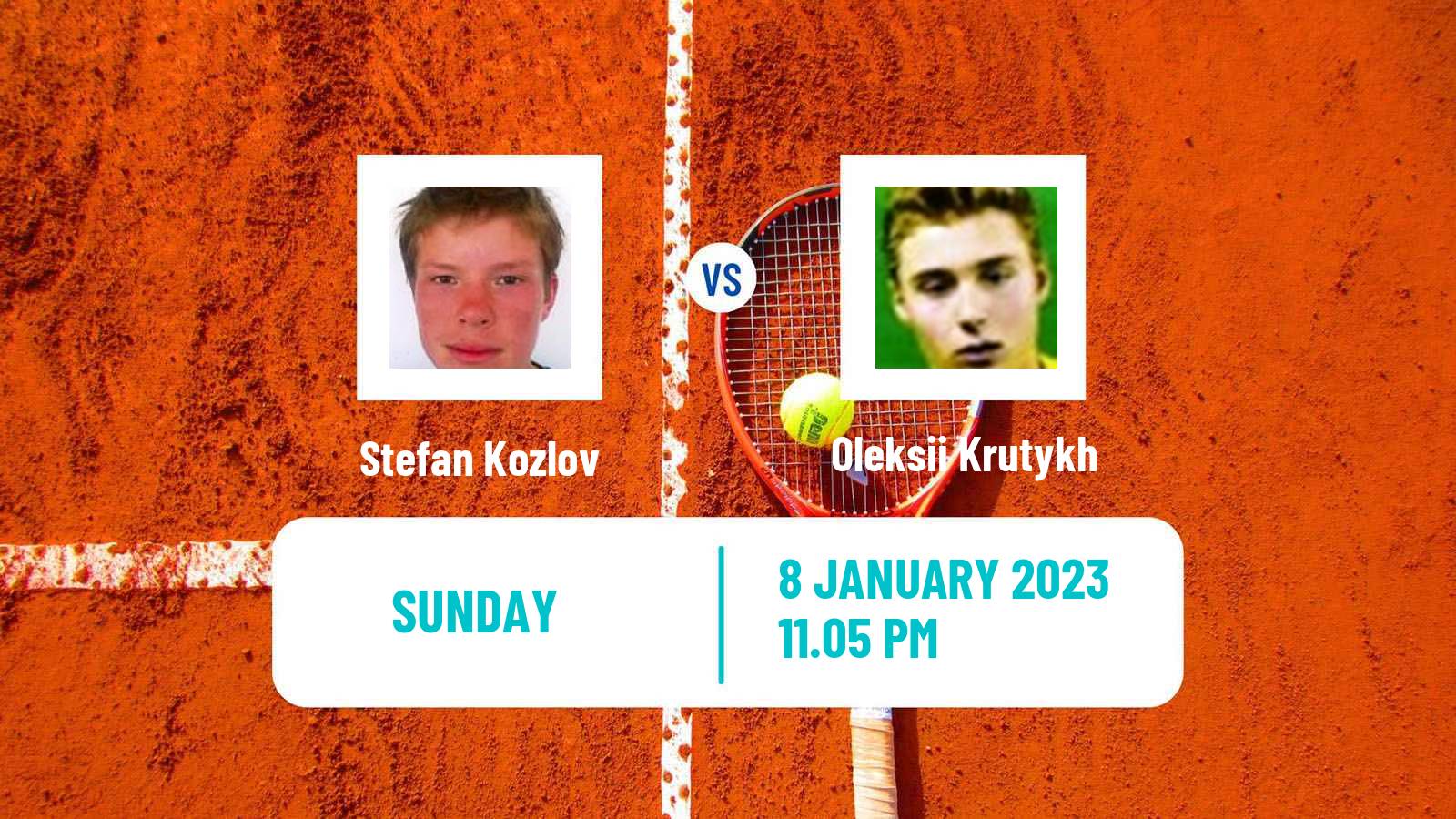 Tennis ATP Australian Open Stefan Kozlov - Oleksii Krutykh