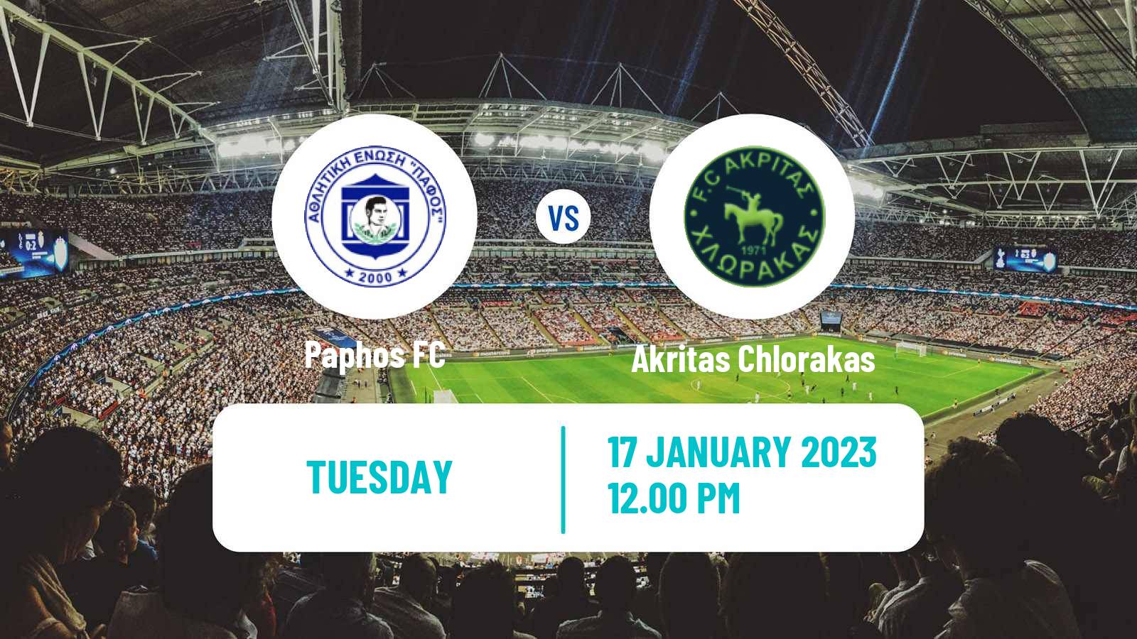 Soccer Cypriot Cup Paphos - Akritas Chlorakas