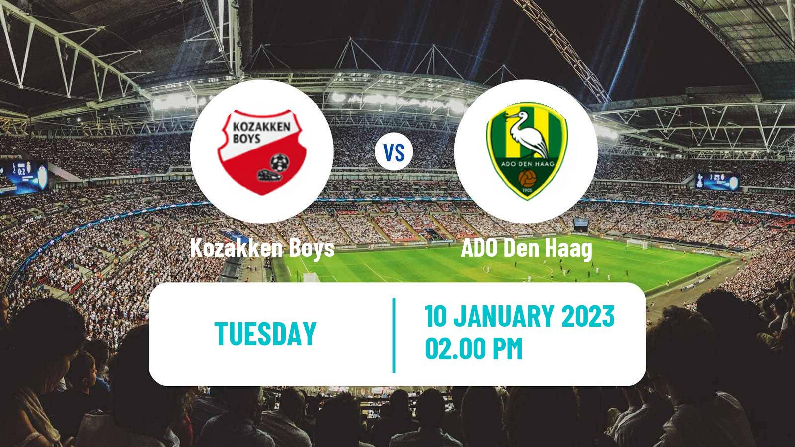 Soccer Dutch KNVB Beker Kozakken Boys - ADO Den Haag