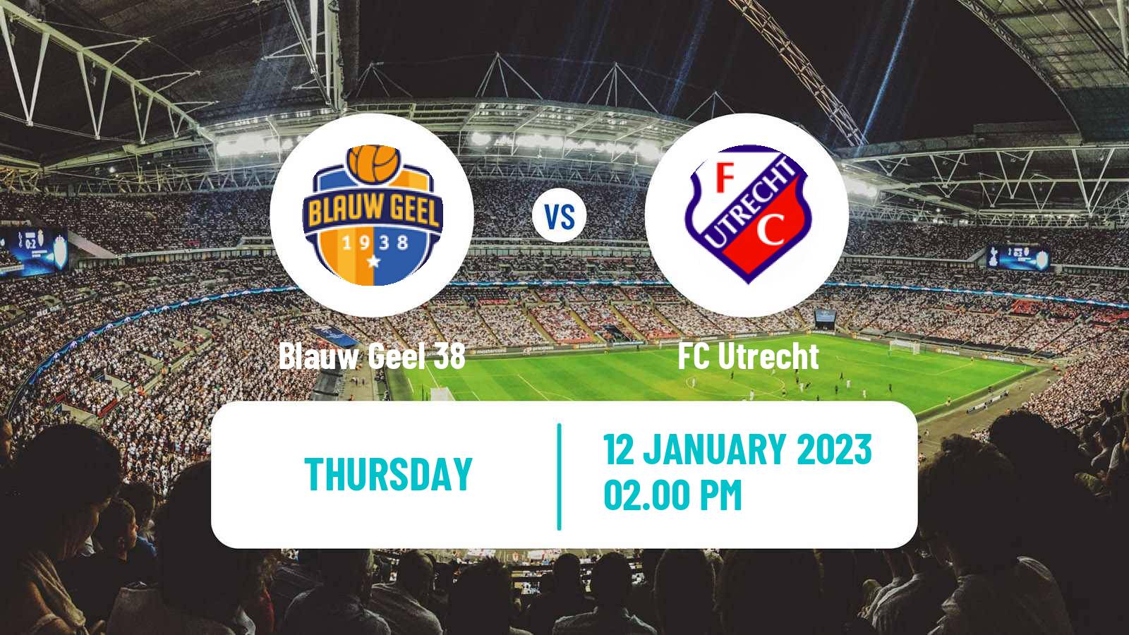Soccer Dutch KNVB Beker Blauw Geel 38 - Utrecht