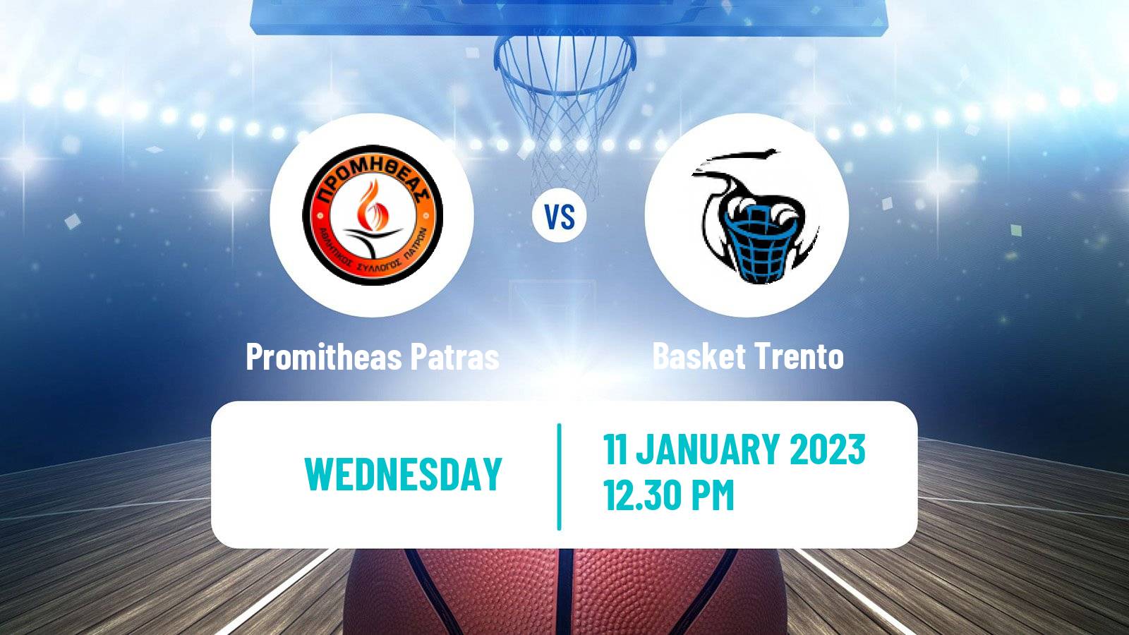 Basketball Eurocup Promitheas Patras - Basket Trento