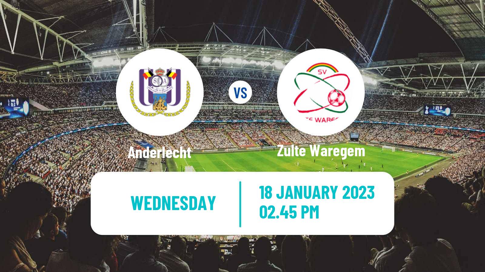 Football Belgian Jupiler Pro League Anderlecht - Zulte Waregem