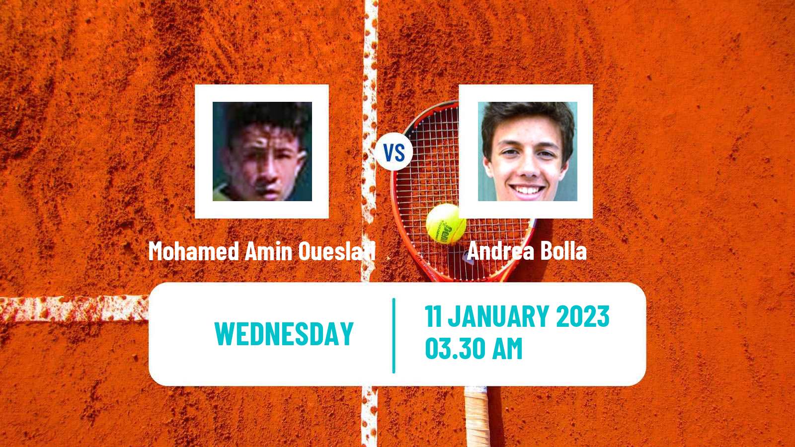 Tennis ITF Tournaments Mohamed Amin Oueslati - Andrea Bolla