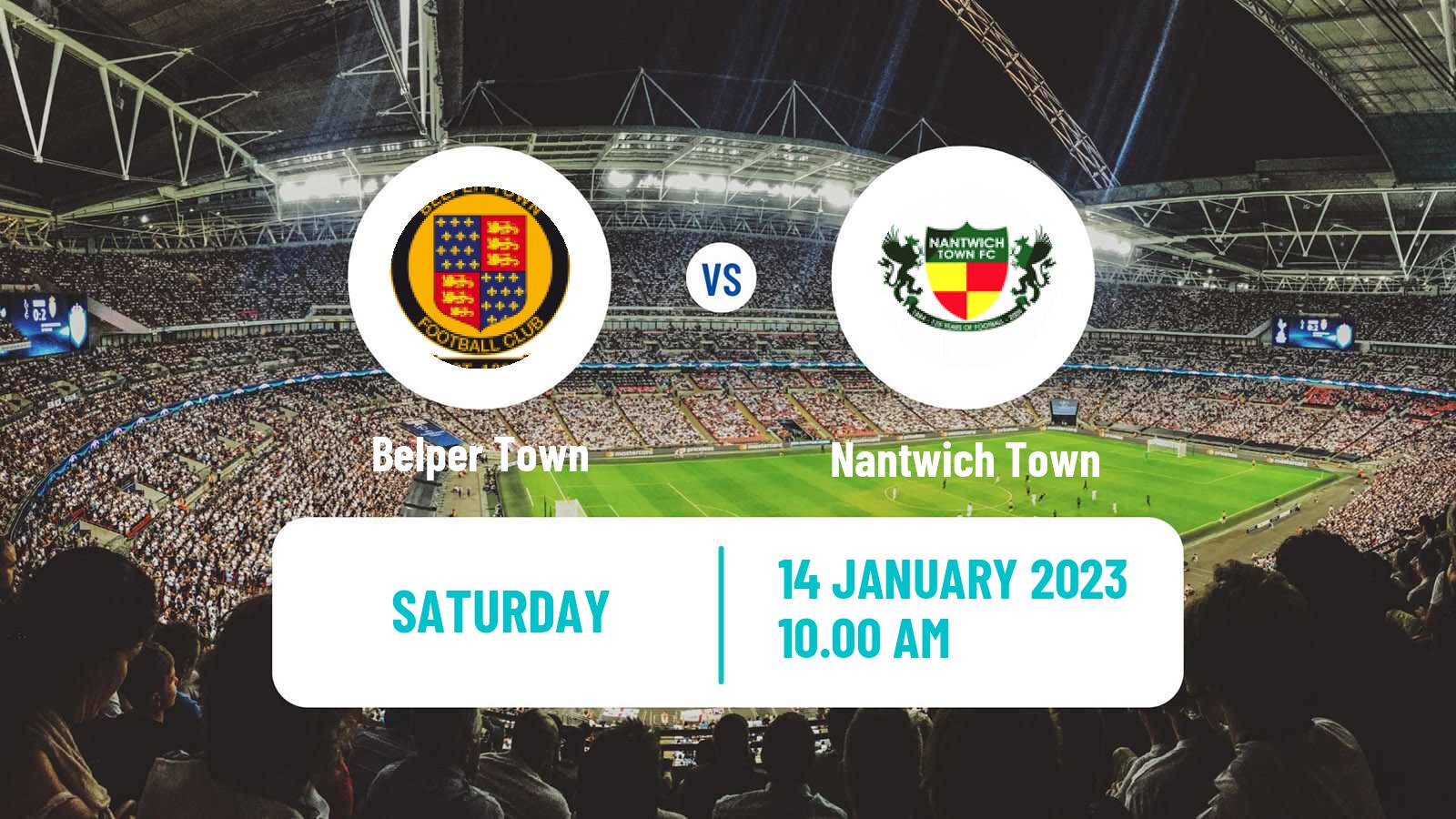 Soccer English NPL Premier Division Belper Town - Nantwich Town