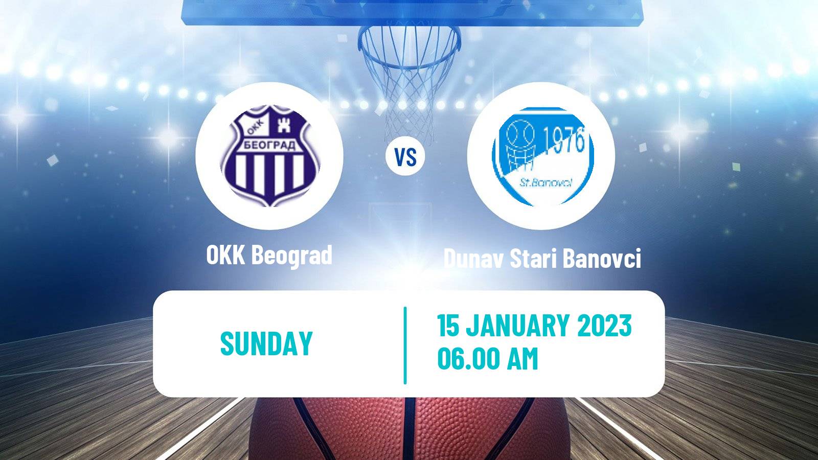 Basketball Serbian First League Basketball OKK Beograd - Dunav Stari Banovci