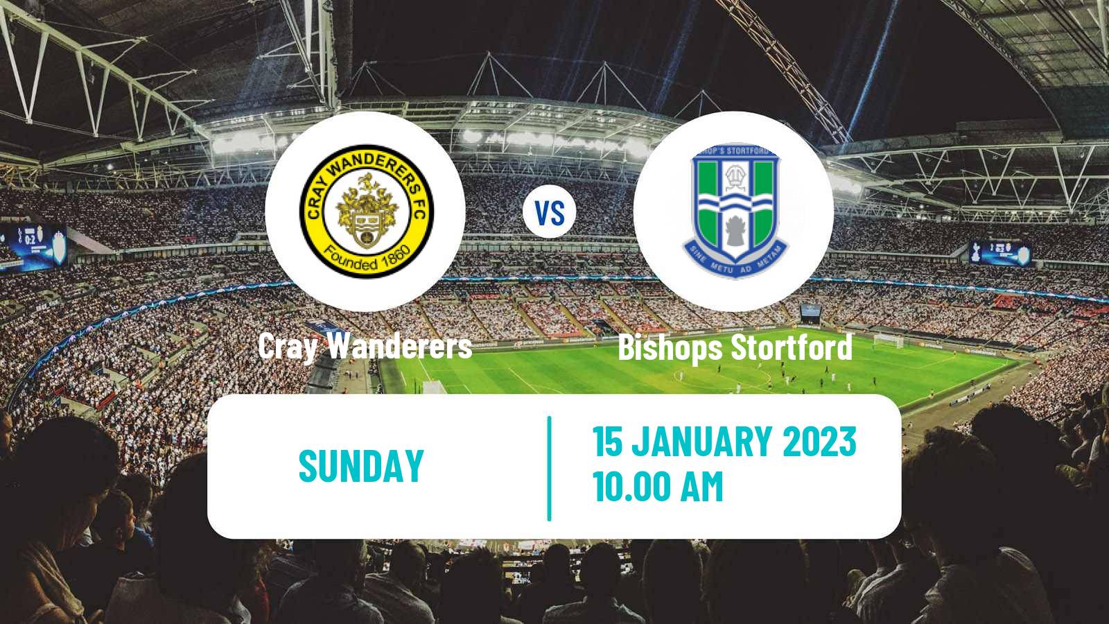 Soccer English Isthmian League Premier Division Cray Wanderers - Bishops Stortford