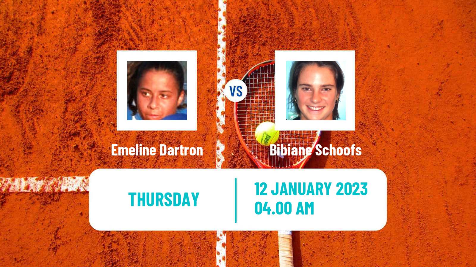Tennis ITF Tournaments Emeline Dartron - Bibiane Schoofs