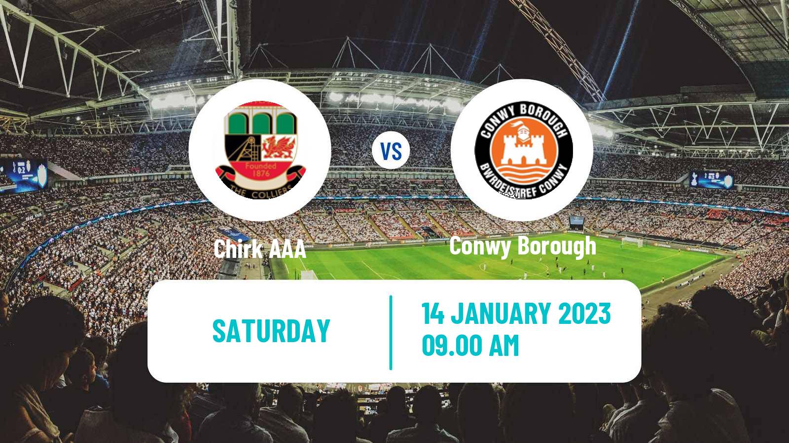 Soccer Welsh Cymru North Chirk AAA - Conwy Borough