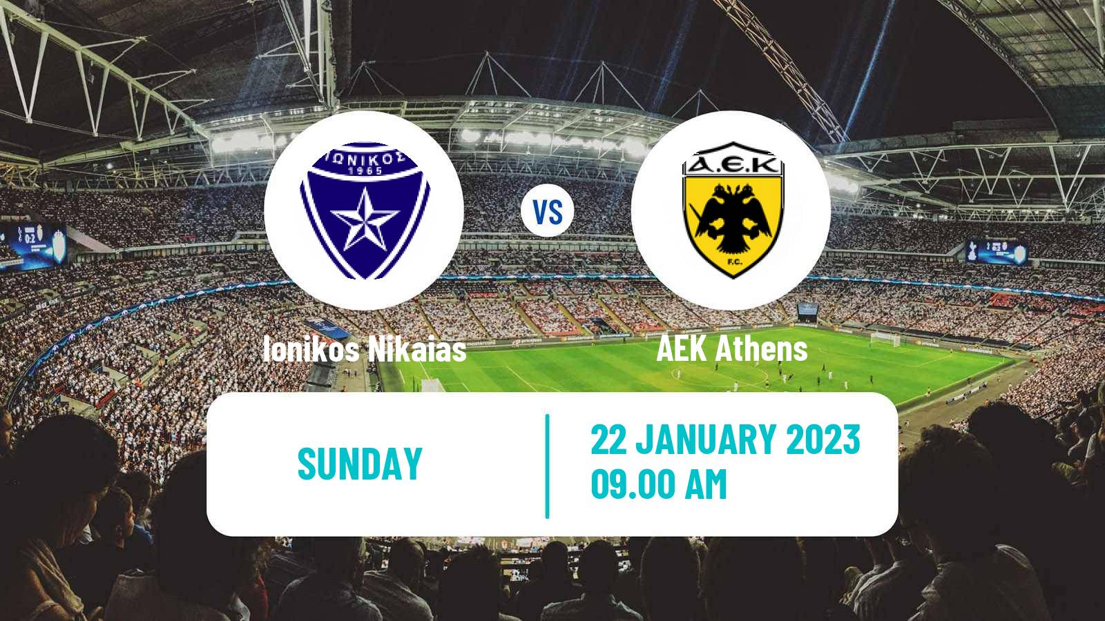 Soccer Greek Super League Ionikos Nikaias - AEK Athens