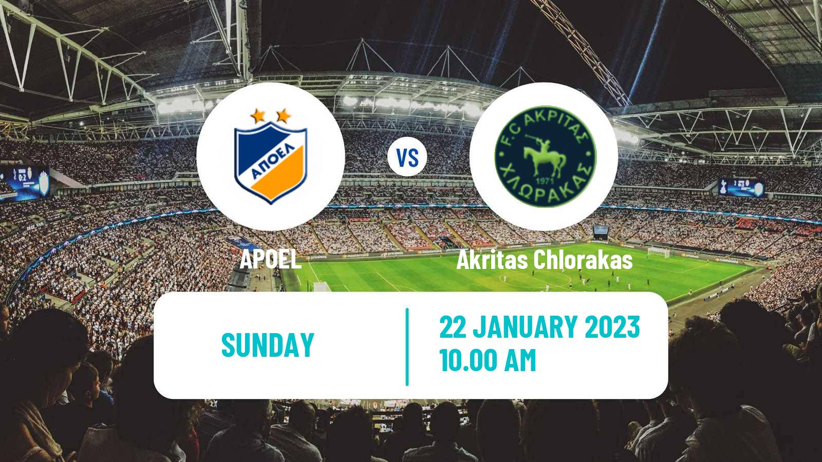 Soccer Cypriot First Division APOEL - Akritas Chlorakas