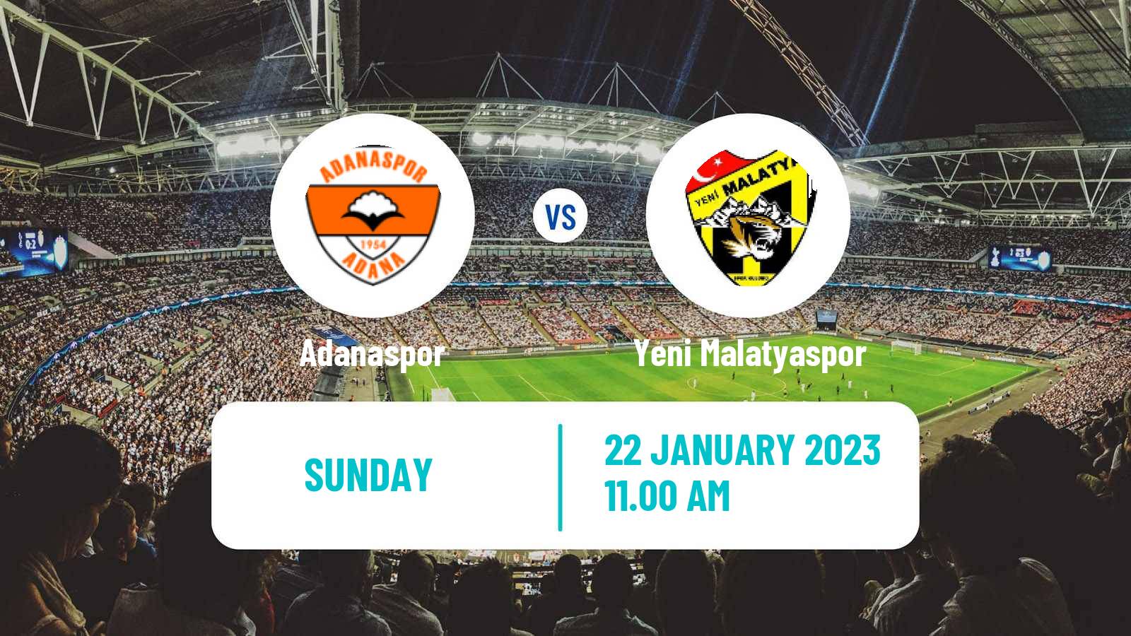 Soccer Turkish First League Adanaspor - Yeni Malatyaspor