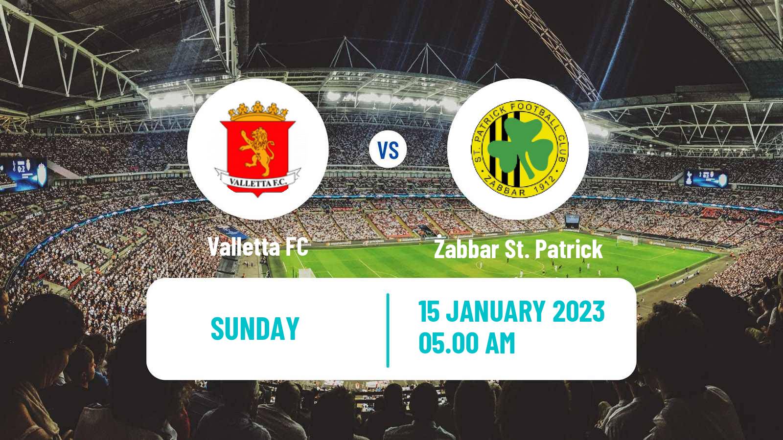 Soccer Maltese FA Trophy Valletta - Żabbar St. Patrick