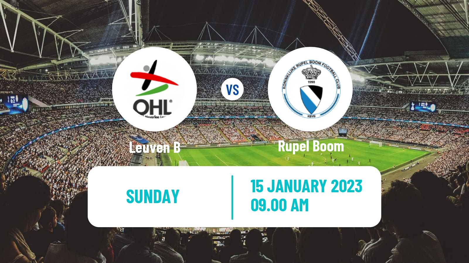 Soccer Belgian National Division 1 Leuven B - Rupel Boom