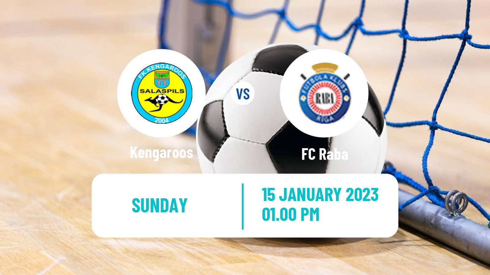 Futsal Latvian Virsliga Futsal Kengaroos - Raba