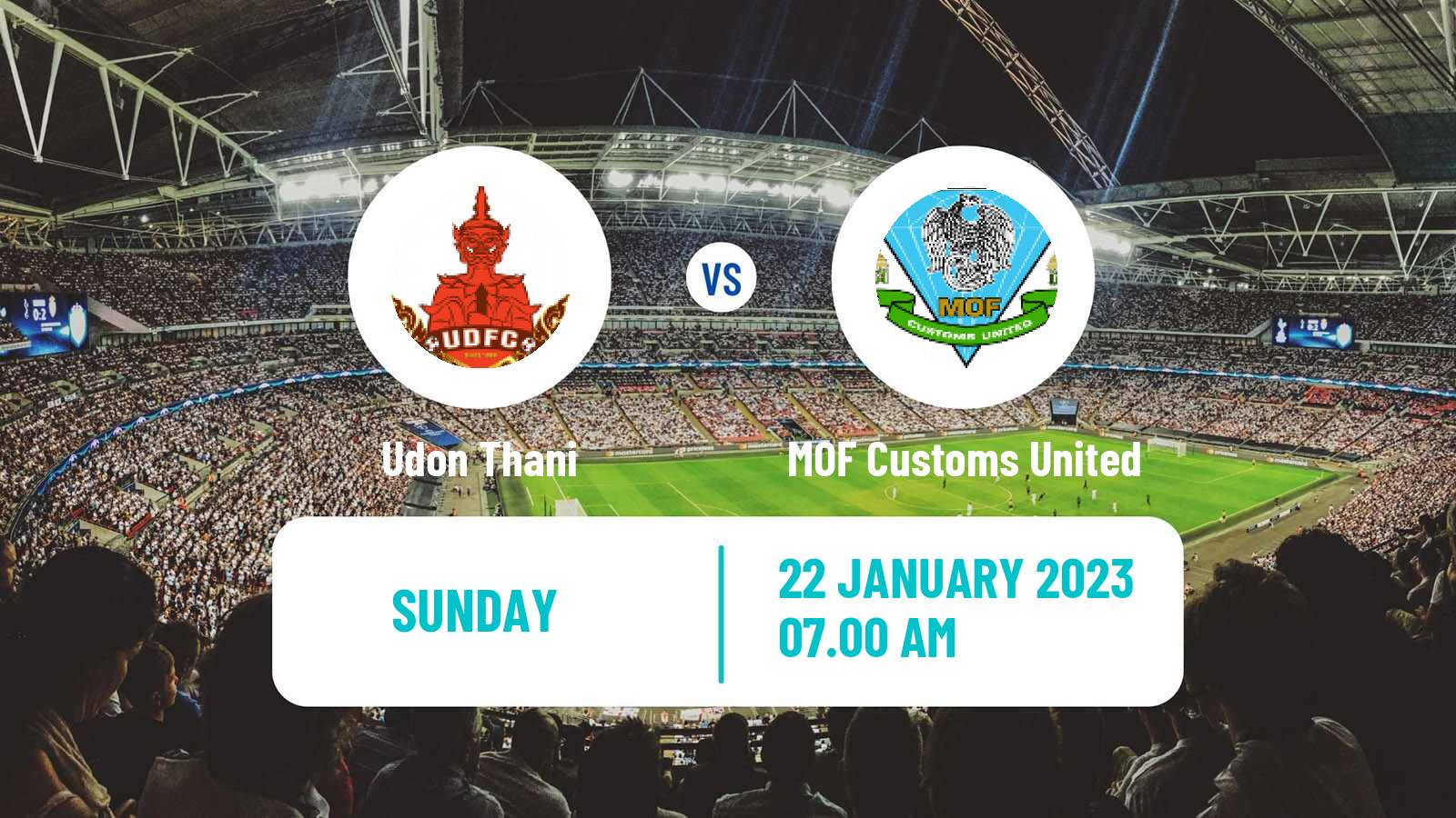 Soccer Thai League 2 Udon Thani - MOF Customs United