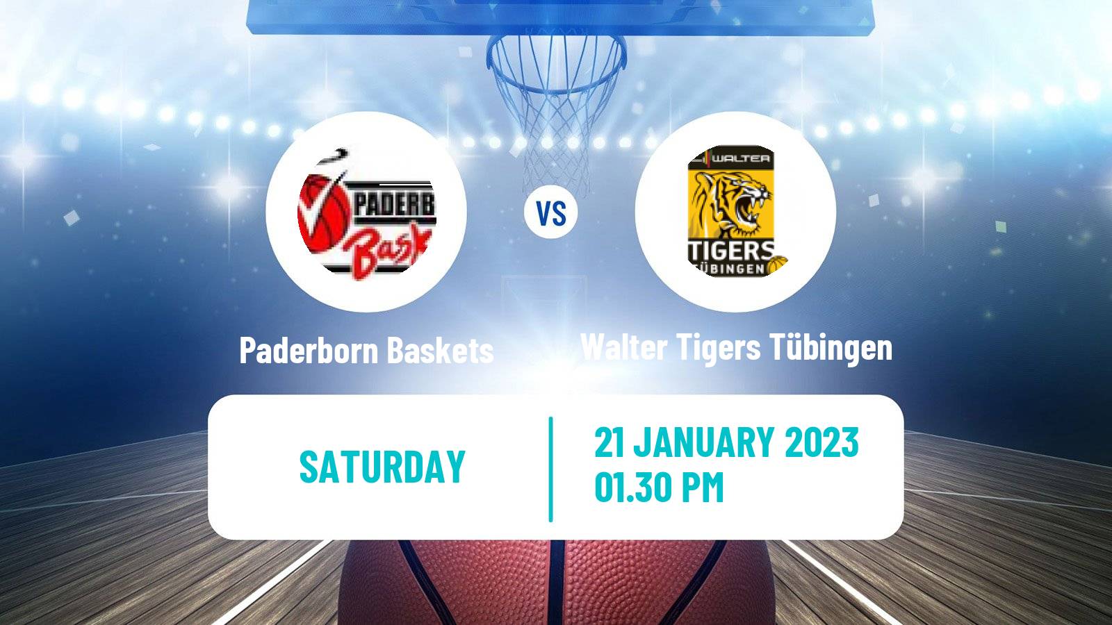 Basketball German Pro A Basketball Paderborn Baskets - Walter Tigers Tübingen