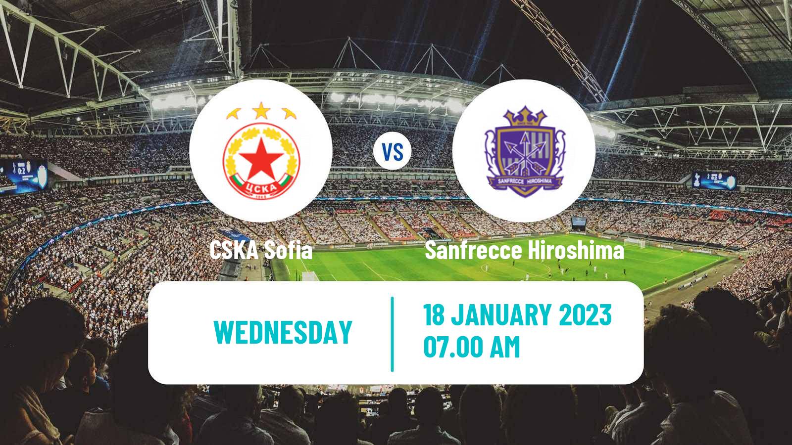 Soccer Club Friendly CSKA Sofia - Sanfrecce Hiroshima