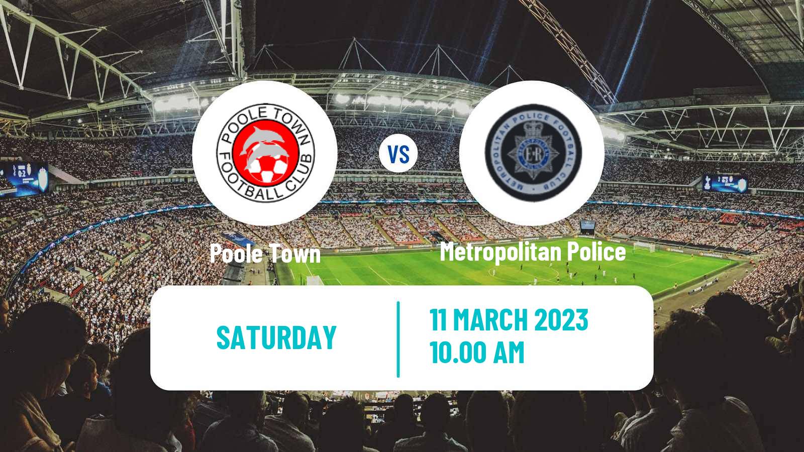 Soccer English Southern League South Division Poole Town - Metropolitan Police