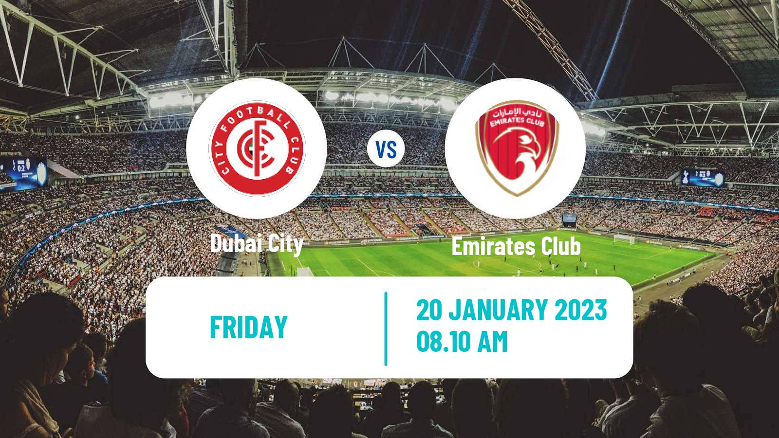 Soccer UAE Division 1 Dubai City - Emirates Club