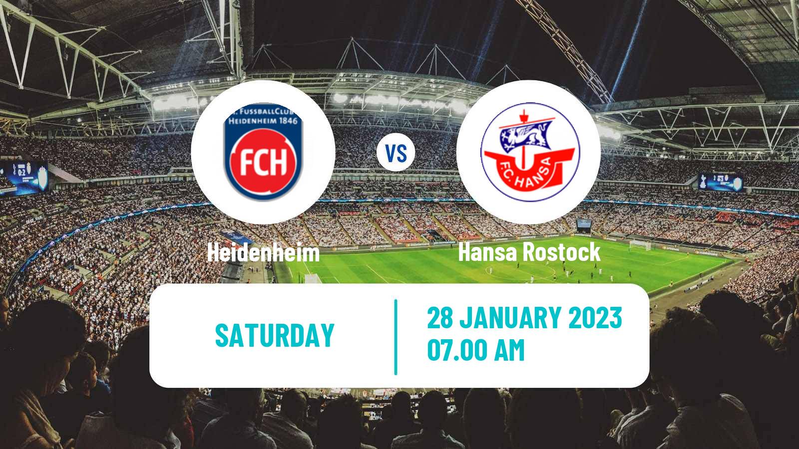 Soccer German 2 Bundesliga Heidenheim - Hansa Rostock
