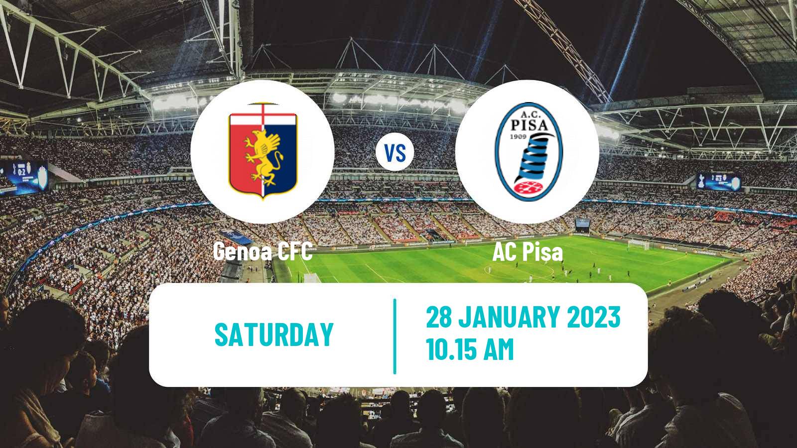 Soccer Italian Serie B Genoa - Pisa