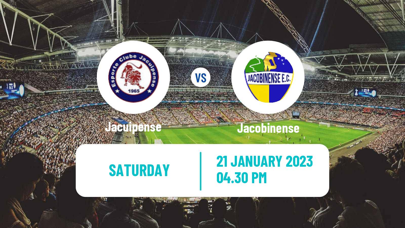 Soccer Brazilian Campeonato Baiano Jacuipense - Jacobinense