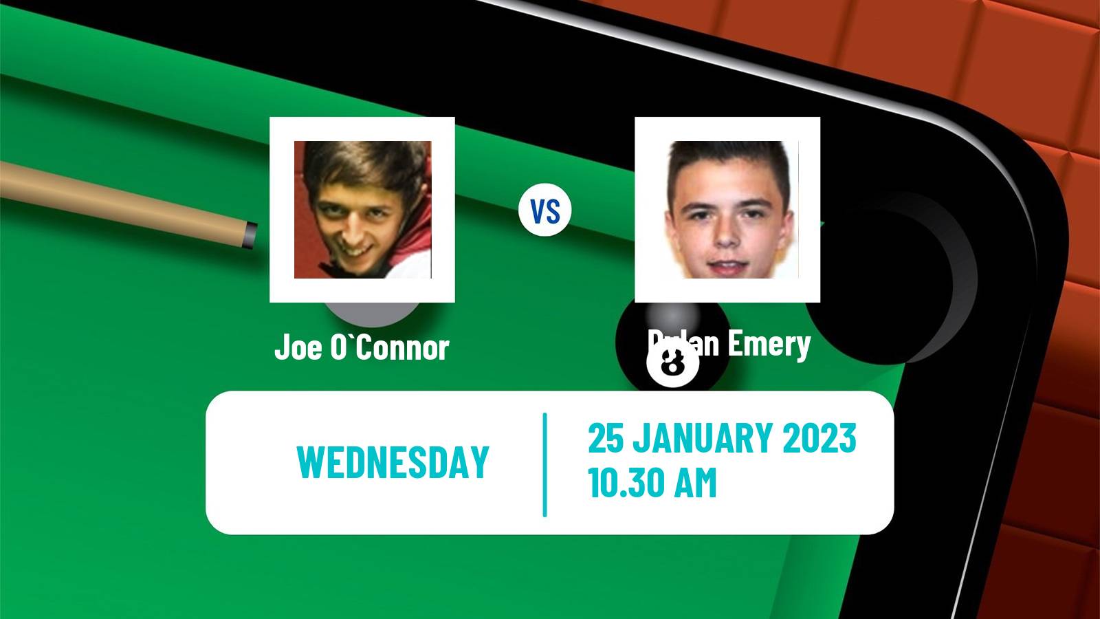 Snooker Snooker Joe O`Connor - Dylan Emery