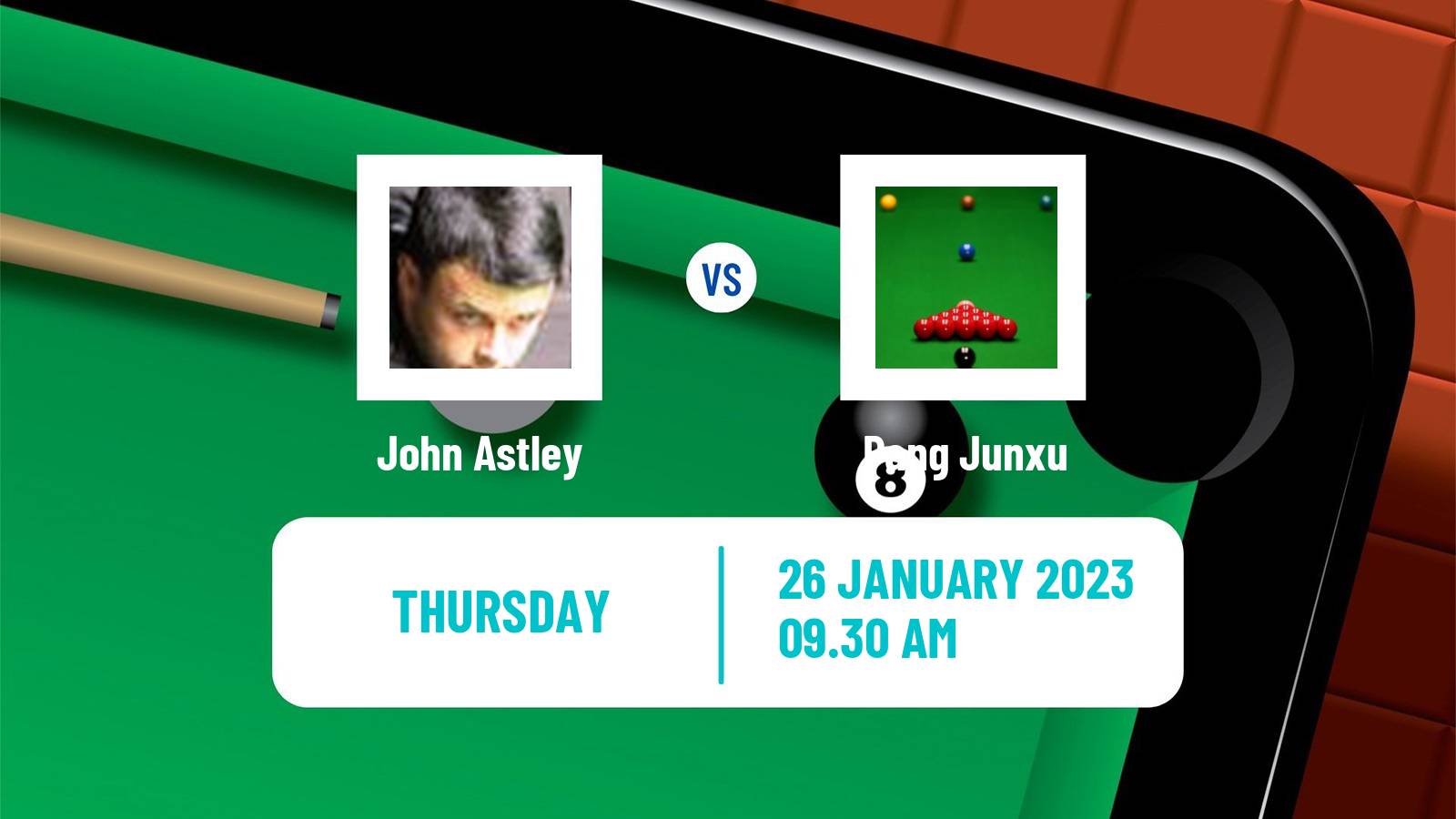 Snooker Snooker John Astley - Pang Junxu