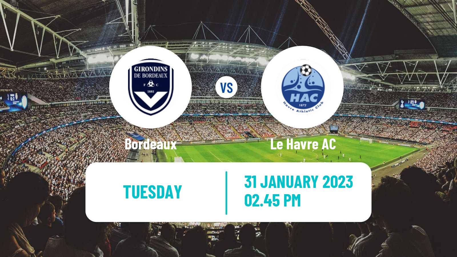 Soccer French Ligue 2 Bordeaux - Le Havre