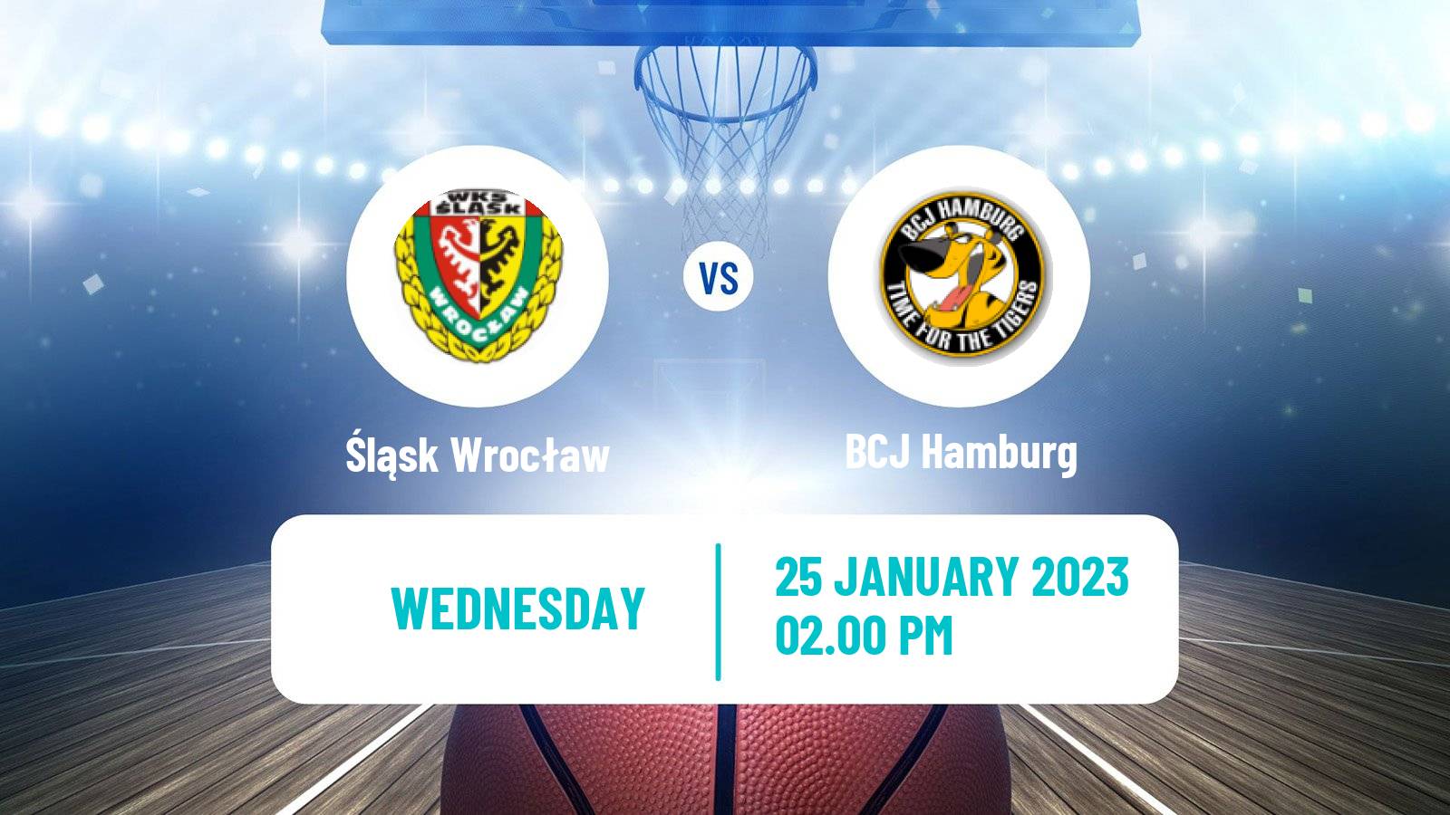 Basketball Eurocup Śląsk Wrocław - BCJ Hamburg