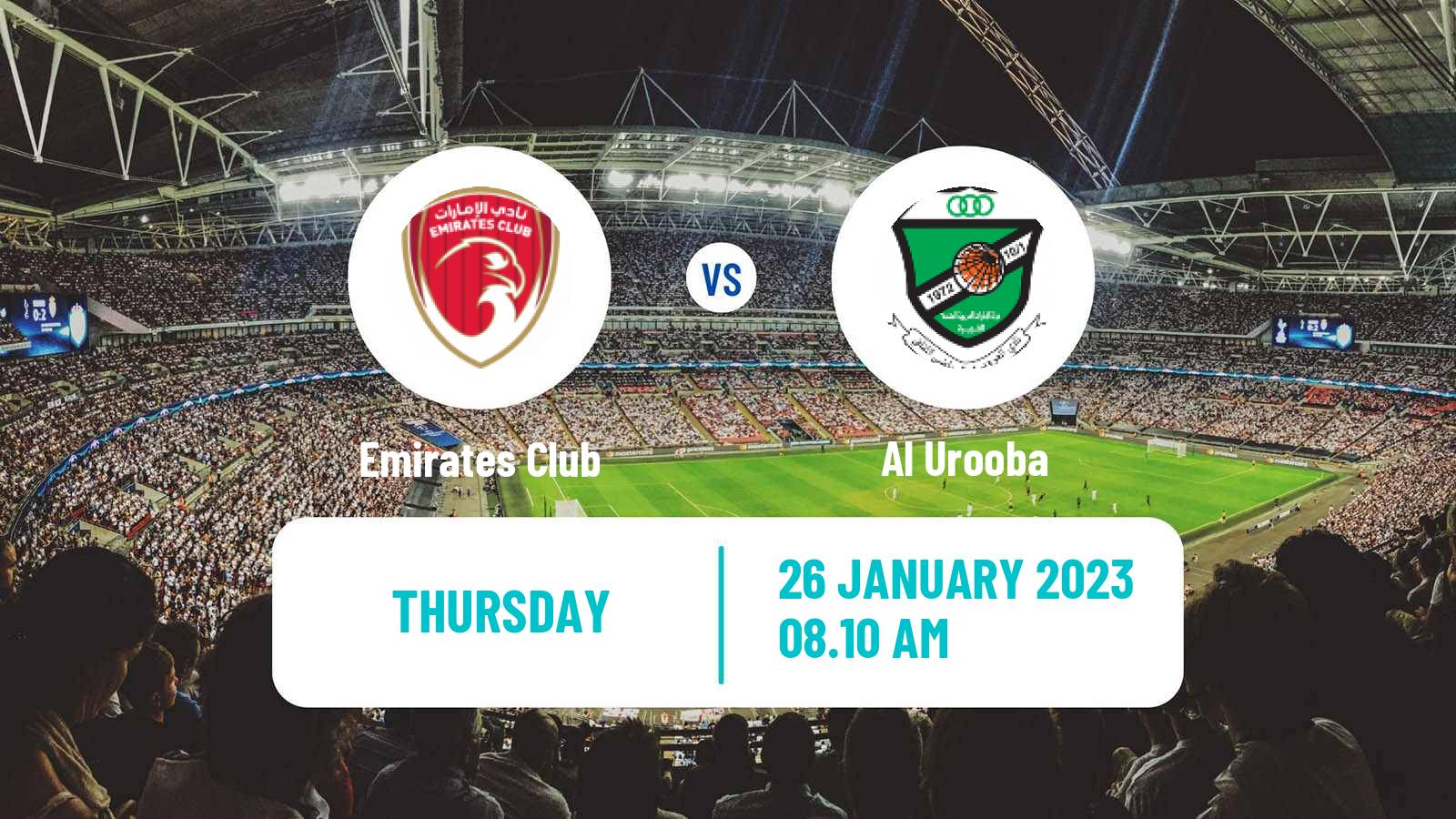 Soccer UAE Division 1 Emirates Club - Al Urooba