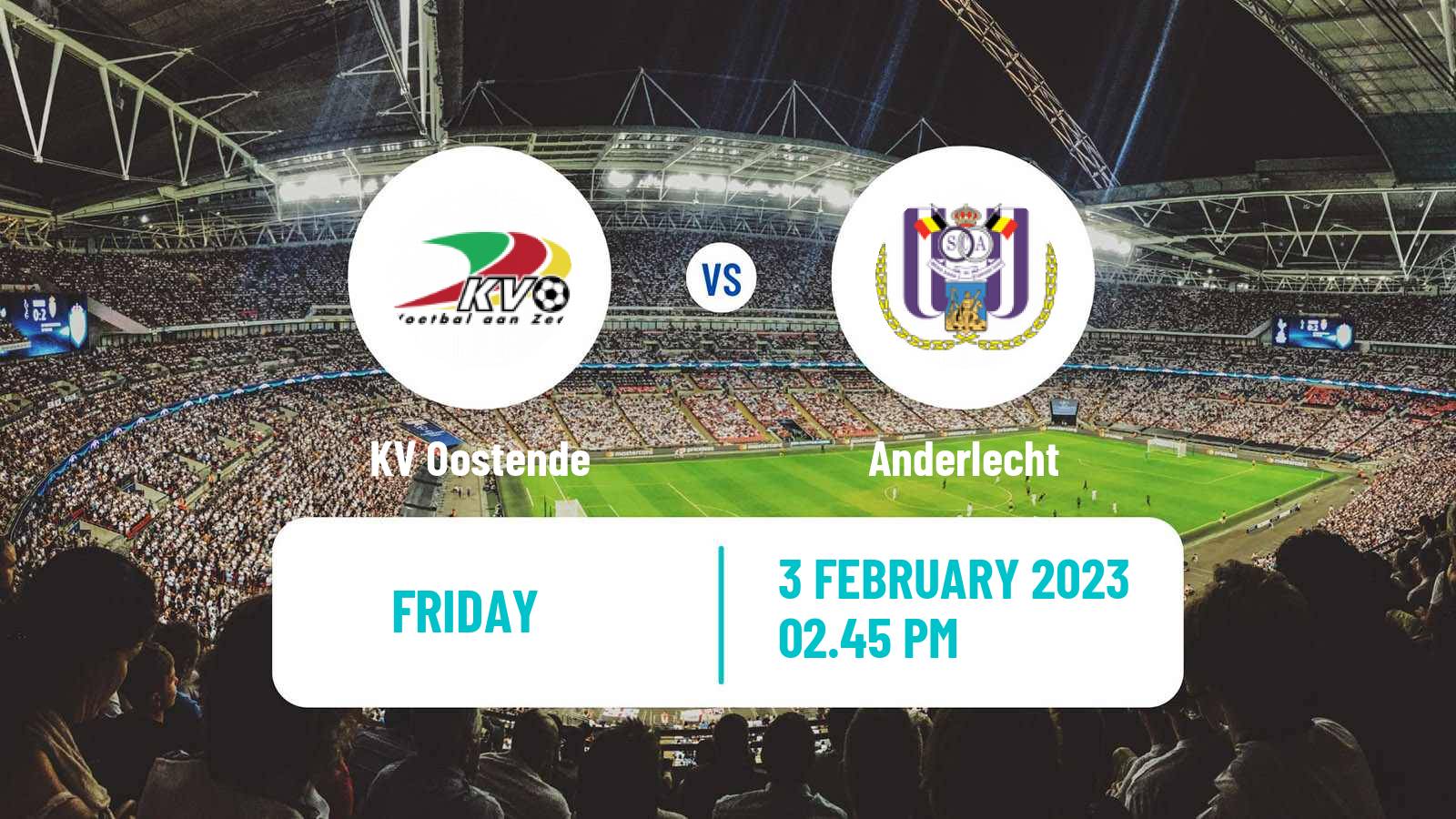 Soccer Belgian Jupiler Pro League Oostende - Anderlecht