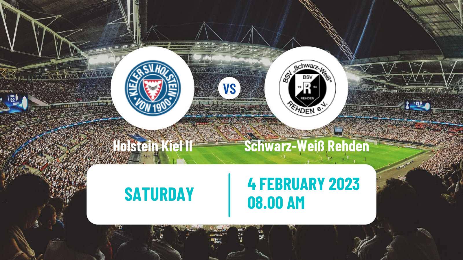Soccer German Regionalliga North Holstein Kiel II - Schwarz-Weiß Rehden