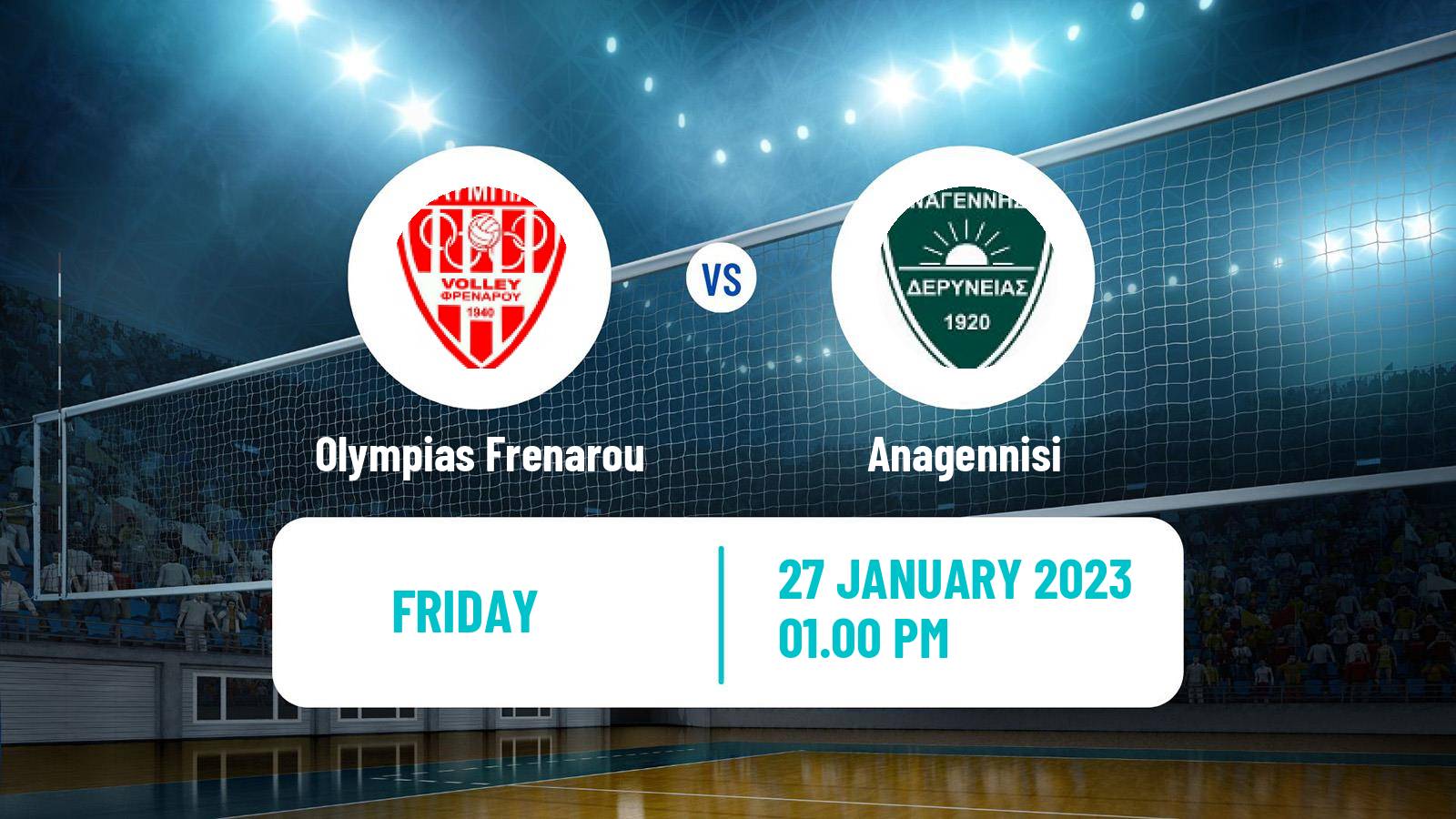 Volleyball Cypriot Championship Volleyball Olympias Frenarou - Anagennisi