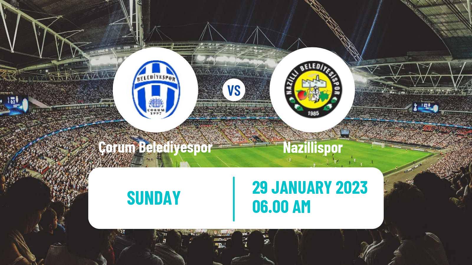 Soccer Turkish Second League White Group Çorum - Nazillispor