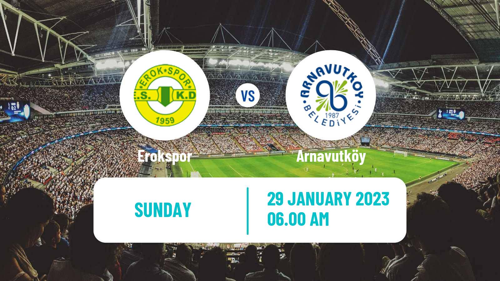 Soccer Turkish Second League White Group Erokspor - Arnavutköy