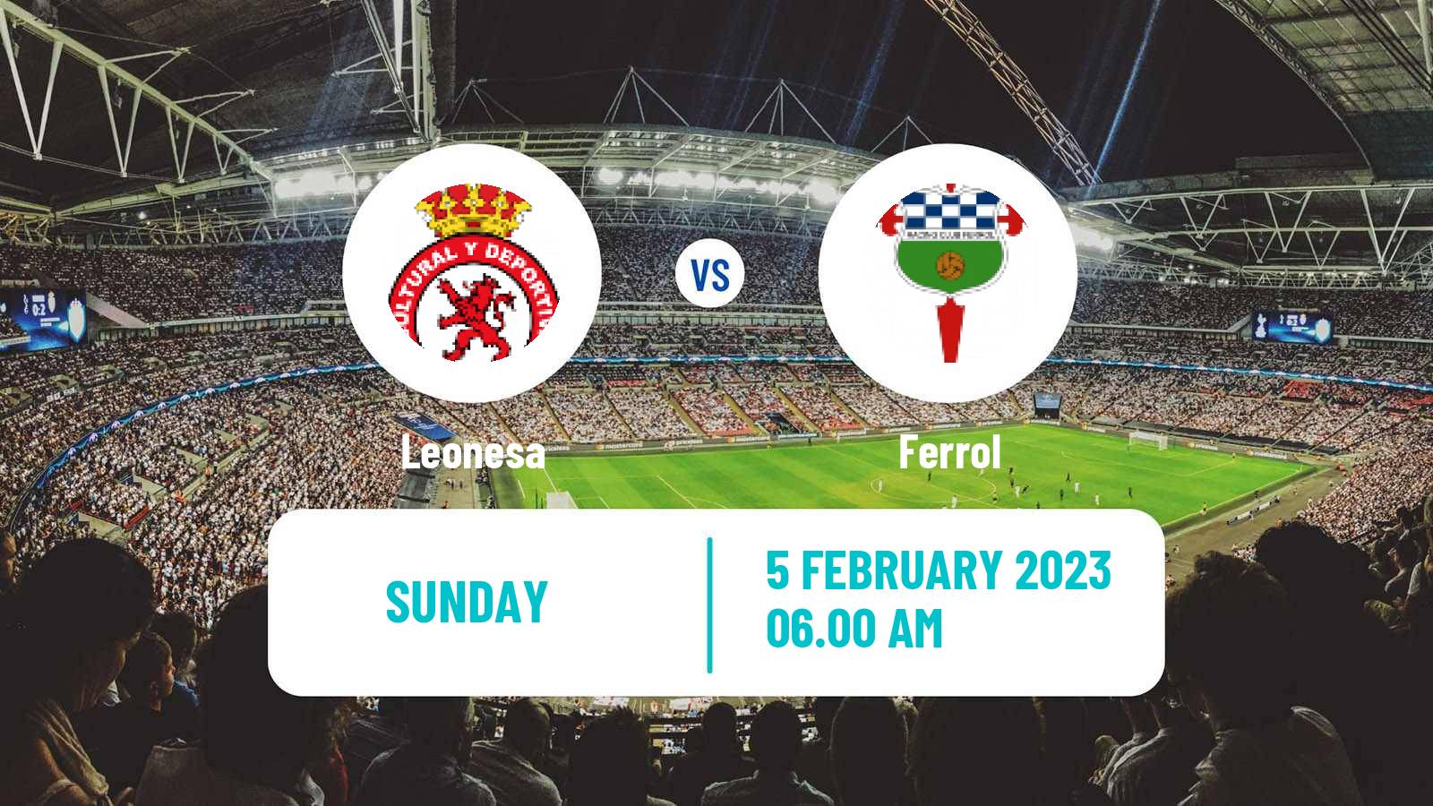 Soccer Spanish Primera RFEF Group 1 Leonesa - Ferrol