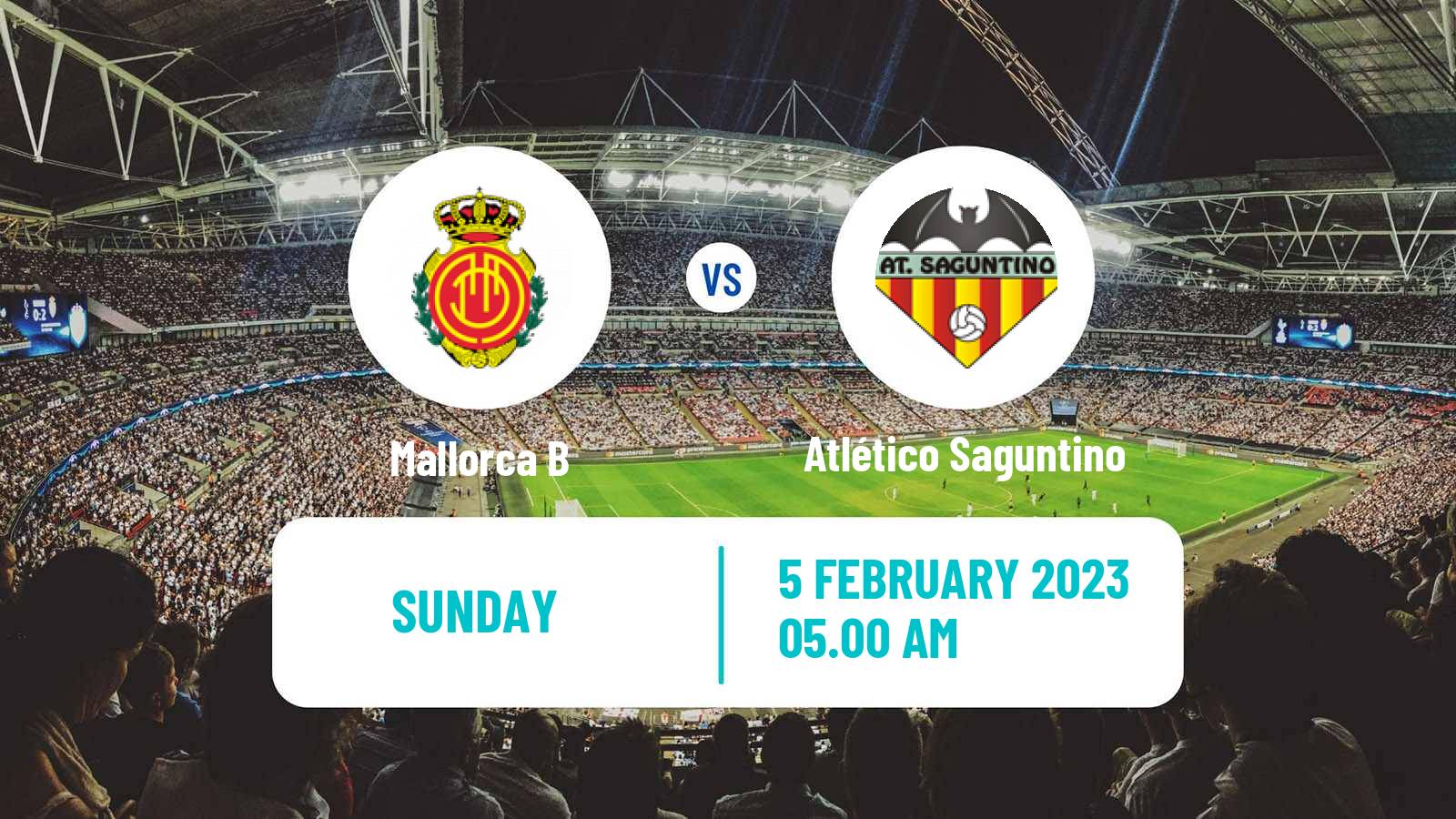 Soccer Spanish Segunda RFEF - Group 3 Mallorca B - Atlético Saguntino