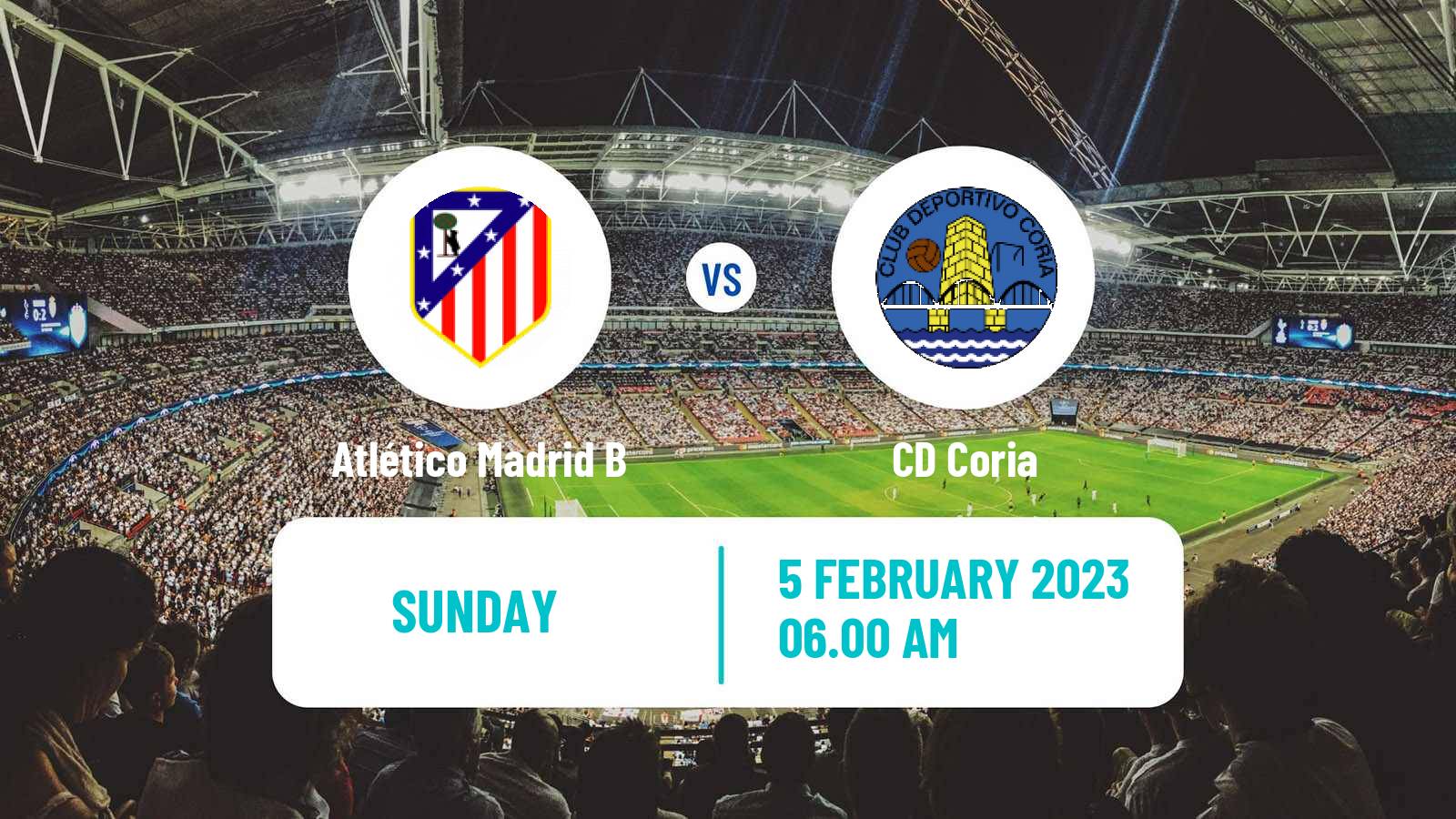 Soccer Spanish Segunda RFEF - Group 5 Atlético Madrid B - Coria